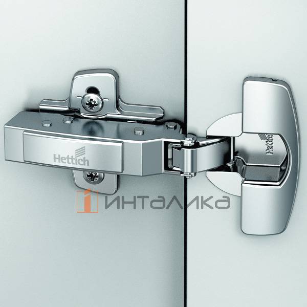 Петля HETTICH* Sensys 8631I (B3) 95°, для дверей 15-32 мм, полунакладная, с доводчиком, Ø35, под пресс (V50), никель – 6