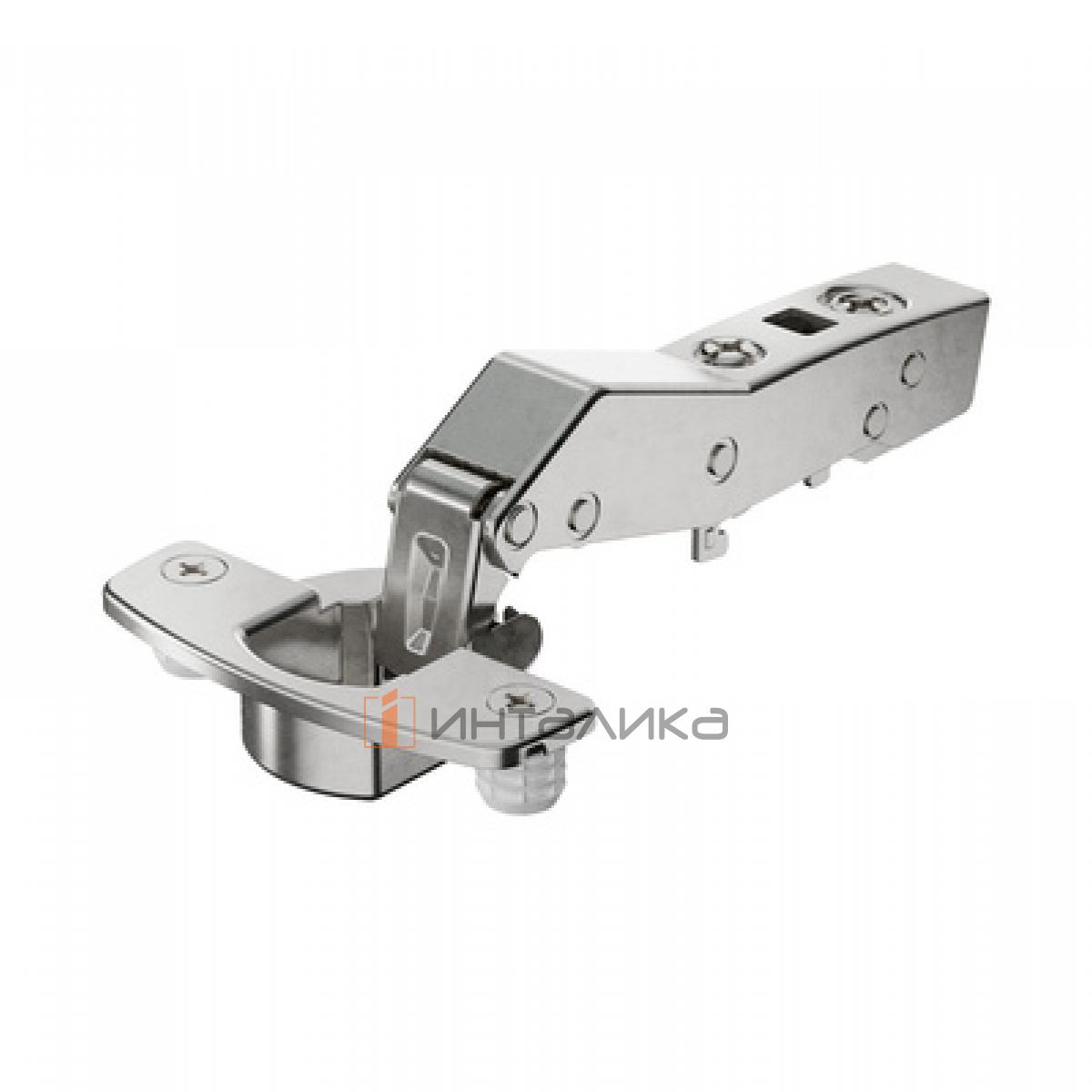 Петля HETTICH Sensys 8639I W30 (B2) 95°, угловая, для дверей 15-28 мм, накладная, с доводчиком, Ø35, под пресс, (V50), никель
