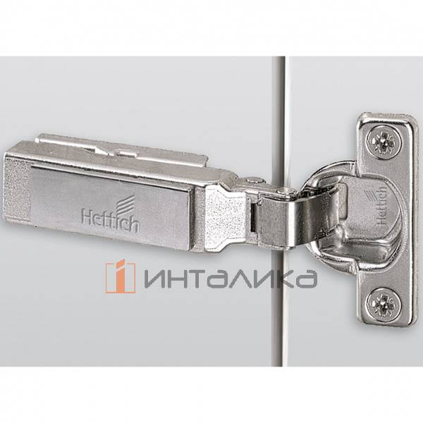 Петля HETTICH* Intermat 9924 (B2.5) 95°, для дверей 15-25 мм, полунакладная, Ø26, под саморезы, (V50), никель l 72965 l – 5