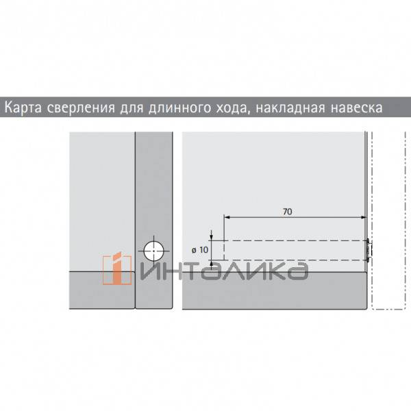Механизм HETTICH P2O PIN для петель с пружинами, длинный ход, под запрессовку, пластик, антрацит – 2