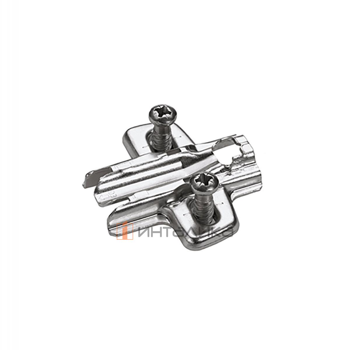 Монтажная планка крестообразная HETTICH System 8099 для Sensys / Intermat, LR37, D0, с предустановленными евровинтами