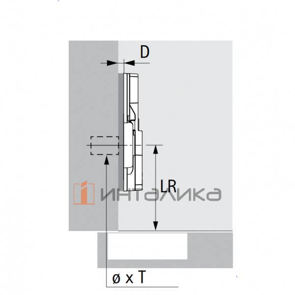 Монтажная планка параллельного адаптера под прикручивание HETTICH Sensys / Intermat, D0, цинковое литье, никель – 2