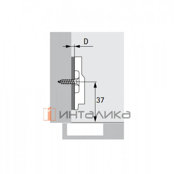 Параллельная дистанционная планка HETTICH для ответных планок Slide On, D=3 мм, (V400), пластик, серый – 2