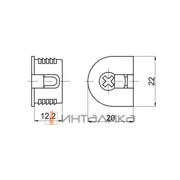 Эксцентрик HETTICH VB 35 M/16, для плит толщиной 16мм, Ø 20мм, пластик, бук – 4