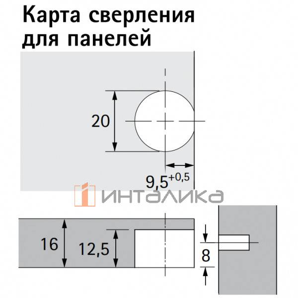 Эксцентрик HETTICH VB 35 M/16, для плит толщиной 16мм, Ø 20мм, пластик, бук – 2