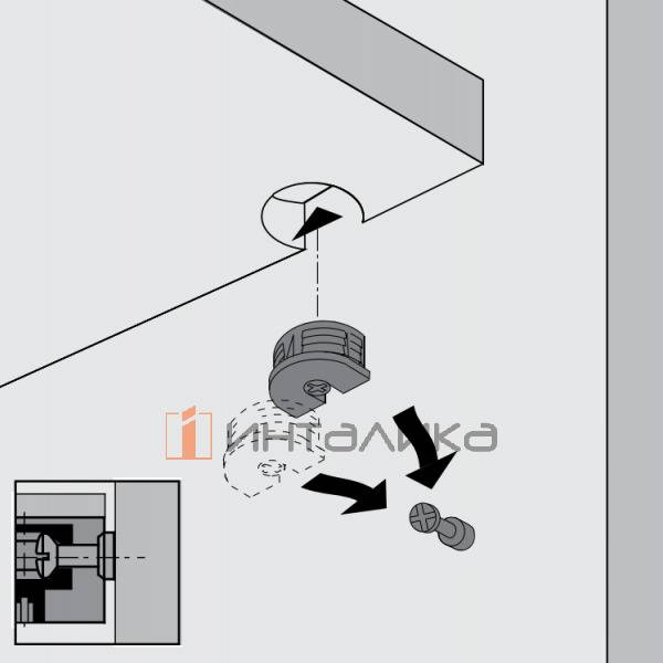 Эксцентрик HETTICH VB 35 D/16, для плит толщиной 16мм, Ø 20мм, цинк, никель – 3