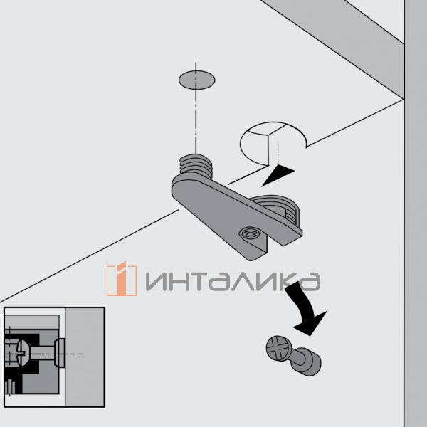 Эксцентрик HETTICH VB 36 MD/16, для плит толщиной 16мм, Ø 20/10мм, цинк, никель – 2