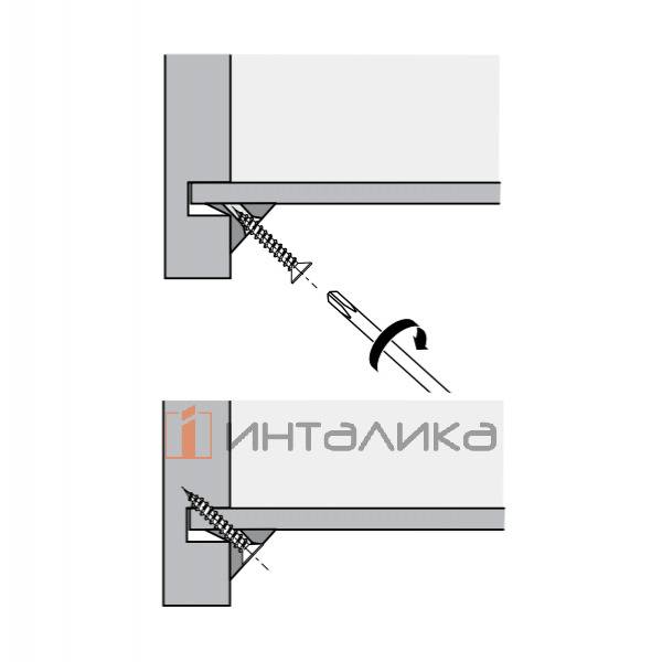 Соединитель задней стенки с винтом HETTICH RV8, белый – 2