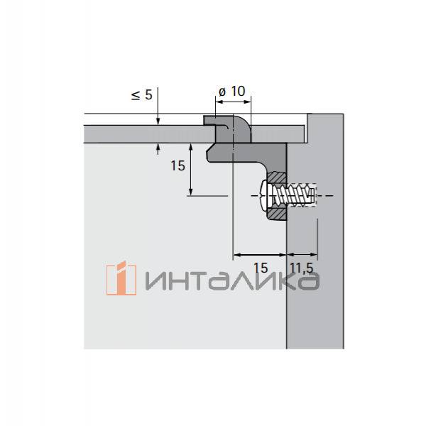 Стяжка для задних стенок HETTICH RV 3-D, цинк, никель – 2
