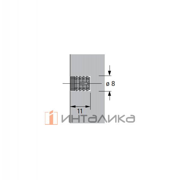 Муфта HETTICH №49, М6Х11мм, Ø 8мм, пластик, белый – 2
