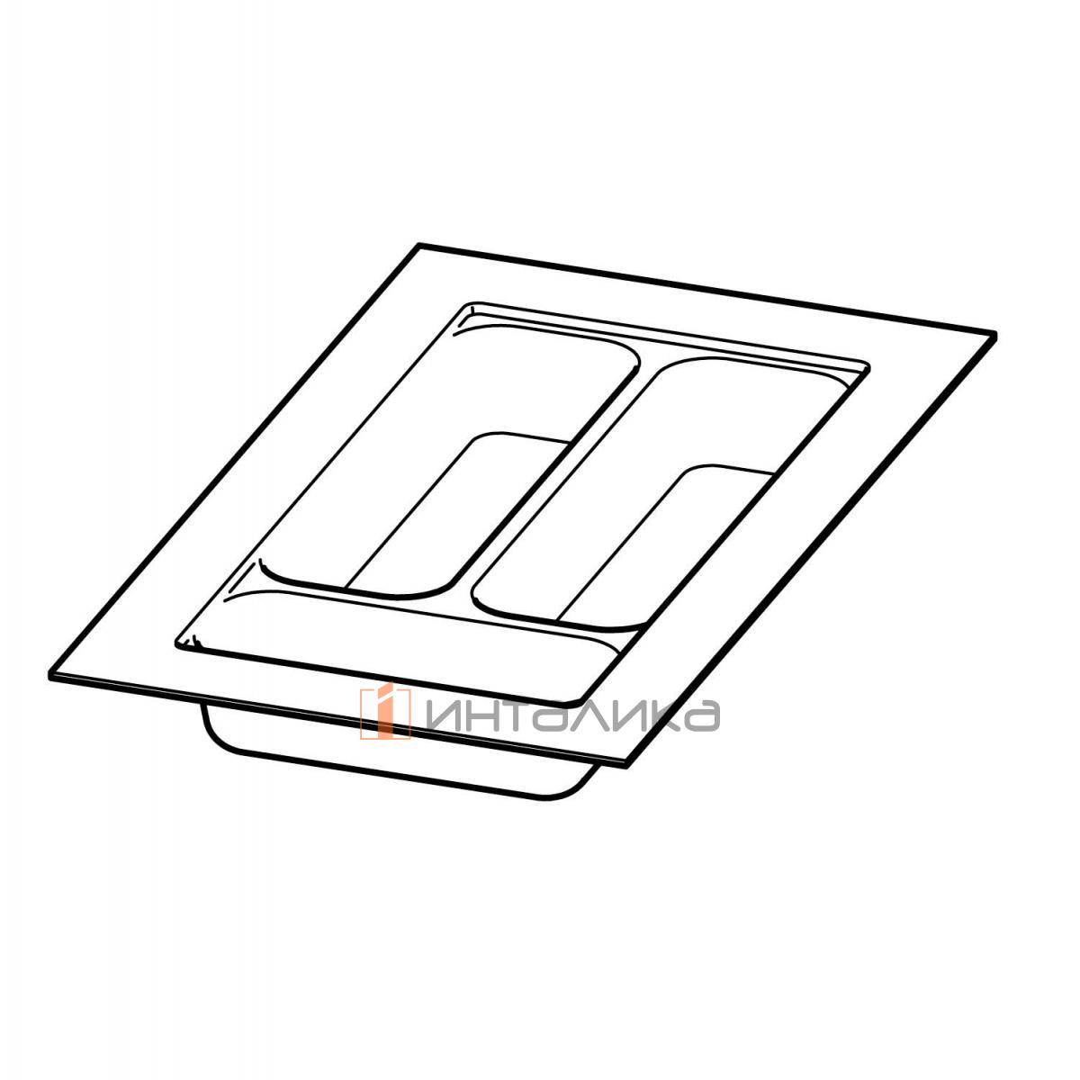 Организация HETTICH OrgaTray 440 для ящиков InnoTech Atira | AvanTech You | ArciTech, B175-200, T370-440, H55, пластик, серебристый