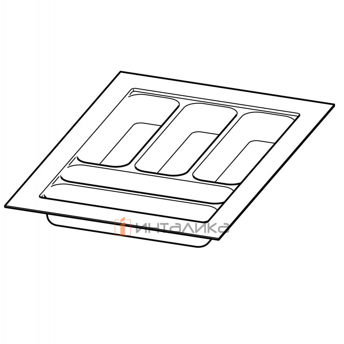 Организация HETTICH OrgaTray 440 для ящиков InnoTech Atira | AvanTech You | ArciTech, B301-350, T370-440, H55, пластик, серебристый