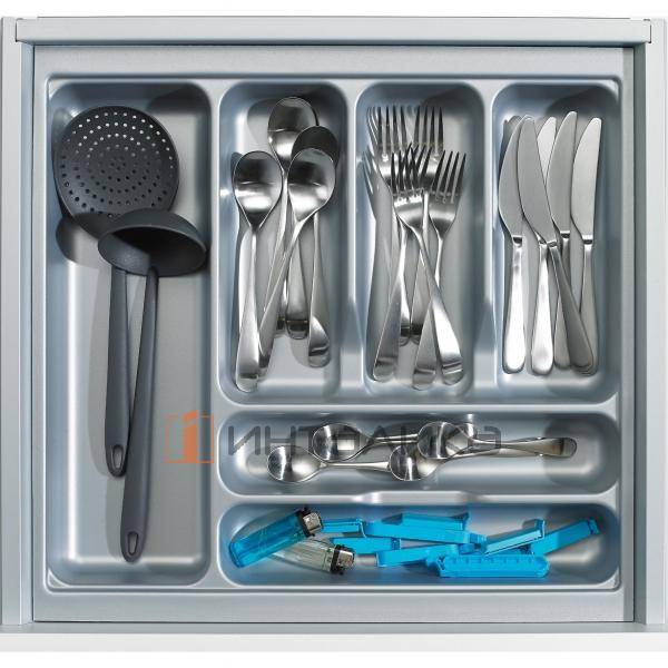 Организация HETTICH OrgaTray 440 для ящиков InnoTech Atira | AvanTech You | ArciTech, B451-500, T370-440, H55, пластик, серебристый – 4