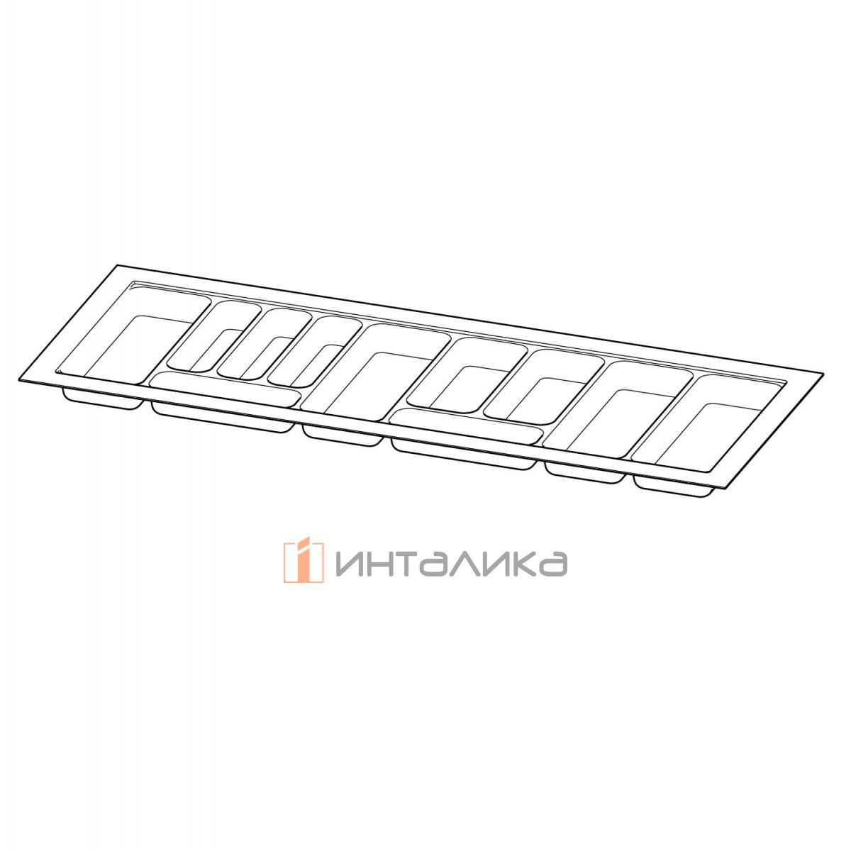Организация HETTICH* OrgaTray 440 для ящиков InnoTech Atira | AvanTech You | ArciTech, B1091-1150, T370-440, H55, пластик, серебристый