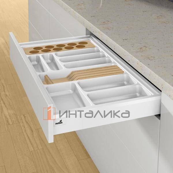 Организация HETTICH OrgaTray 440 для ящиков InnoTech Atira | AvanTech You | ArciTech, B701-800, T441-520, H55, пластик, белый – 3