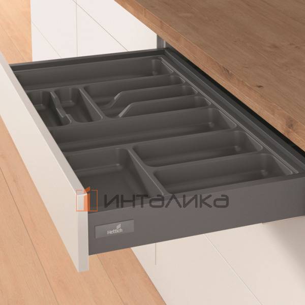 Организация HETTICH OrgaTray 440 для ящиков InnoTech Atira | AvanTech You | ArciTech, B401-450, T370-440, H55, пластик, антрацит – 2