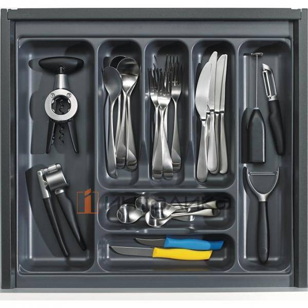 Организация HETTICH OrgaTray 440 для ящиков InnoTech Atira | AvanTech You | ArciTech, B351-400, T441-520, H55, пластик, антрацит – 4