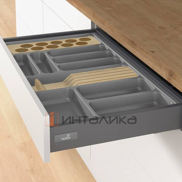 Организация HETTICH OrgaTray 440 для ящиков InnoTech Atira | AvanTech You | ArciTech, B901-1000, T441-520, H55, пластик, антрацит – 3