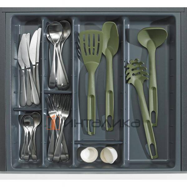 Организация HETTICH OrgaTray 590 для ящиков InnoTech Atira, NL420, KB600, 507х412, антрацит – 3