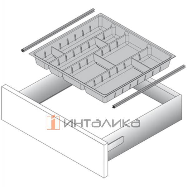 Стыковочный профиль HETTICH для ящиков InnoTech Atira, L470, пластик, хром – 2