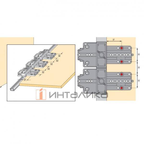 Cверлильно-разметочный кондуктор HETTICH Exakta, Ø 5мм – 9