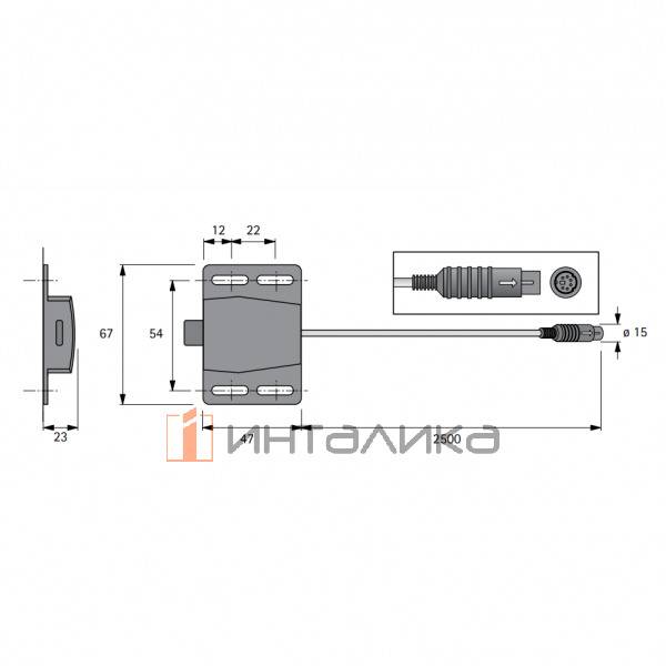 Сенсор для открывания высоких передних панелей HETTICH для Easys – 2