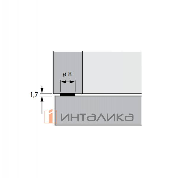 Комплект самоклеящихся амортизаторов HETTICH, Ø 8х1.7мм, (V50), пластик, прозрачный – 2