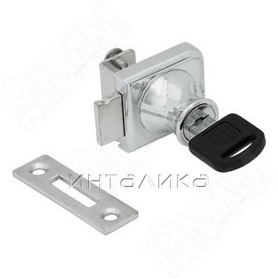 Замок-ручка для 1-ой двери, без сверления, выдвижной   отв. планка, 