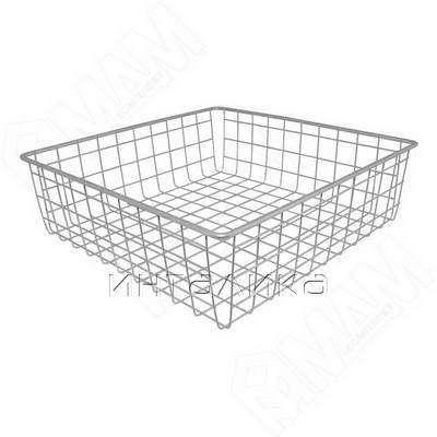 Корзина сетчатая, 400х500х120 мм, металлик серебристый – 1