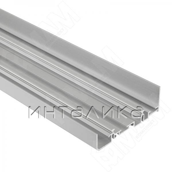 PS48 Направляющая верхняя усиленная, быстрый монтаж, серебро, L-6000 – 2