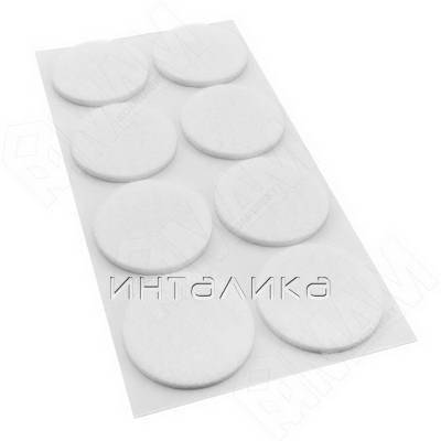 Подпятник самоклеящийся круглый D25, белый (24 шт.) – 1
