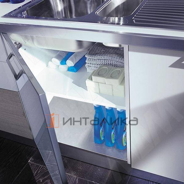 Алюминиевый поддон для кух.базы под раковину 900 мм – 2