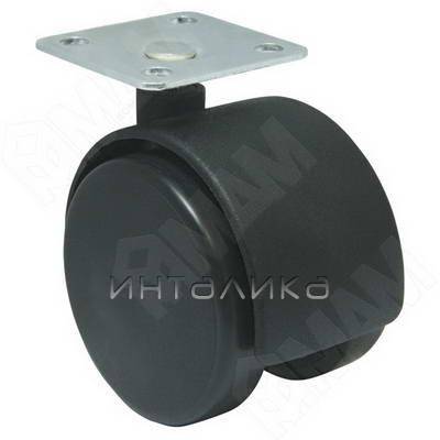 Опора двухколесная с площадкой, D40 мм, без стопора – 1