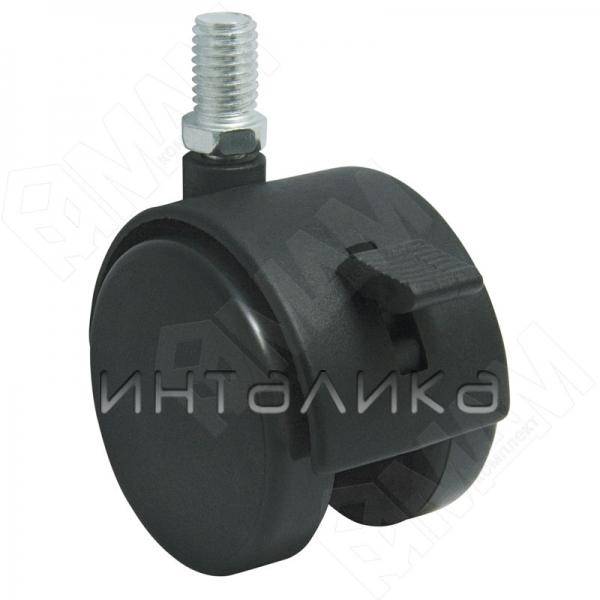 Опора двухколесная с винтом M8, D40 мм, со стопором – 2