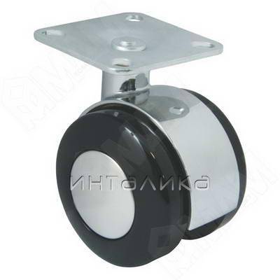 Опора двухколесная с площадкой, D50 мм, без стопора