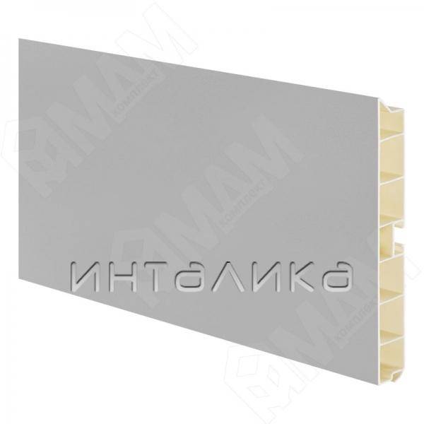 Цоколь пластиковый (высота 100, длина 4000 мм), алюминий гладкий матовый – 2