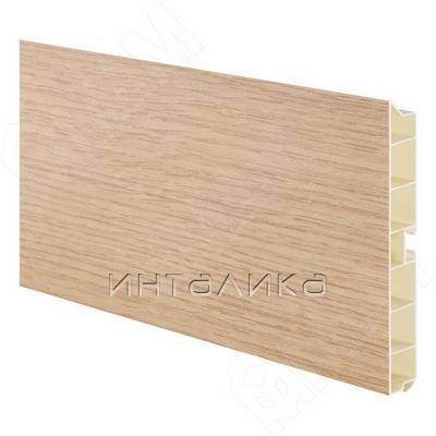 Цоколь пластиковый (высота 100, длина 4000 мм), дуб Ниагара