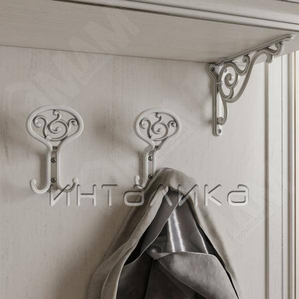 ROME Крючок трехрожковый белый/серебро винтаж – 2