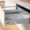 Превью Фасадный ящик с релингом HETTICH InnoTech Atira Quadro V6 Push to Open Silent полное выдвижение, H144, NL350, G30, снаряжённый вес ящика 8-20 кг, серебристый – 1