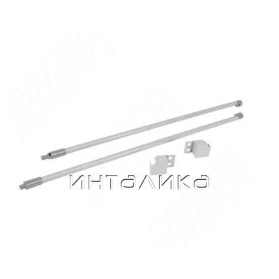 M-TECH комплект круглых рейлингов с фиксаторами 350 мм, серый металлик (RL350G/N)