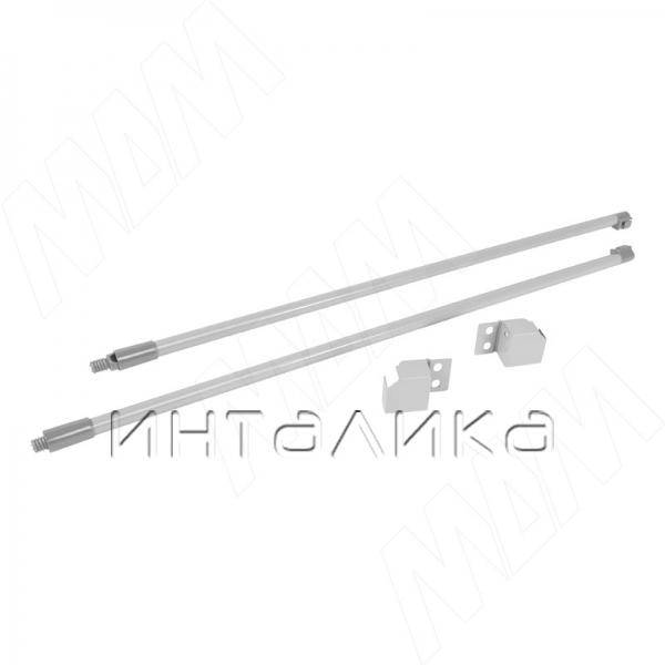 M-TECH комплект круглых рейлингов с фиксаторами 450 мм, серый металлик (RL450G/N) – 2