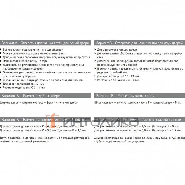 Петля HETTICH Intermat 9930 (B24) 65°, для складных дверей 15-21 мм, Ø35, накладная, под саморезы, (V50), черный обсидиан – 2