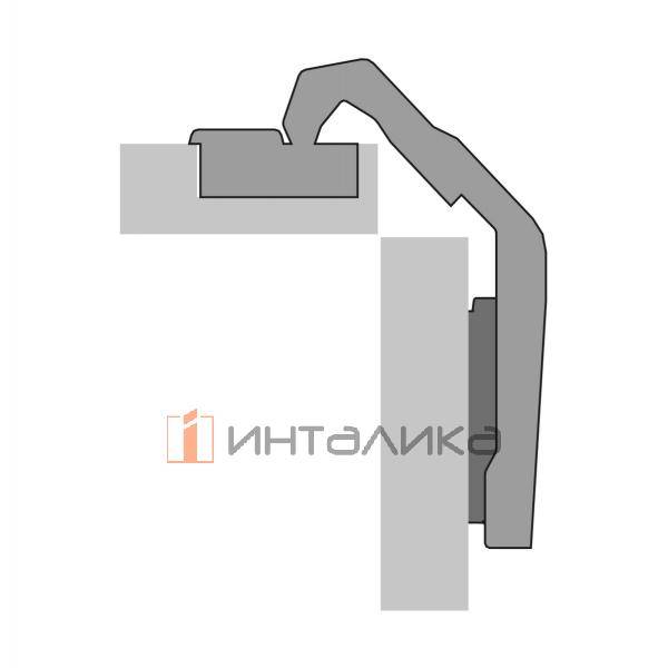 Петля HETTICH Intermat 9930 (B24) 65°, для складных дверей 15-21 мм, Ø35, накладная, под саморезы, (V50), черный обсидиан – 3