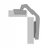 Превью Петля HETTICH Intermat 9930 (B24) 65°, для складных дверей 15-21 мм, Ø35, накладная, под саморезы, (V50), черный обсидиан – 3