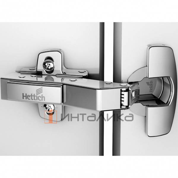 Петля HETTICH Sensys 8669 W30 (B2) 95°, угловая, для дверей 15-28 мм, накладная, без пружины, Ø35, под саморезы, (V50), никель – 6