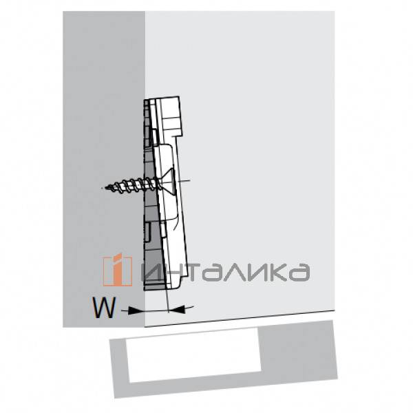 Угловой дистанционный адаптер HETTICH для ответной планки Sensys, угол -5°, (V50), антрацит – 2