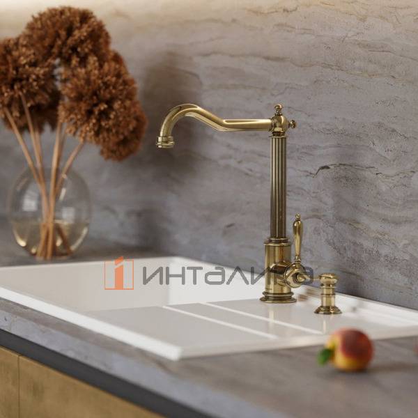 Смеситель Omoikiri TOSHIMA однорычажный, античная латунь – 4