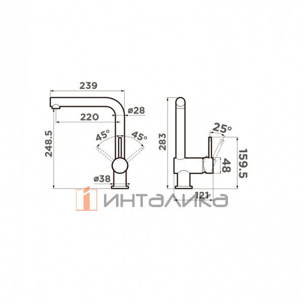 Смеситель Omoikiri TANIGAWA однорычажный, хром – 2