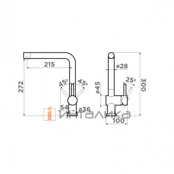 Смеситель Omoikiri AKASHI-S однорычажный, с выдвижным шлангом, черный – 2