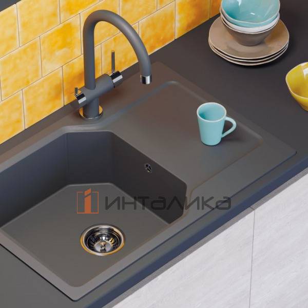 Смеситель Omoikiri YAMADA однорычажный, с выводом для питьевой воды, графит – 3